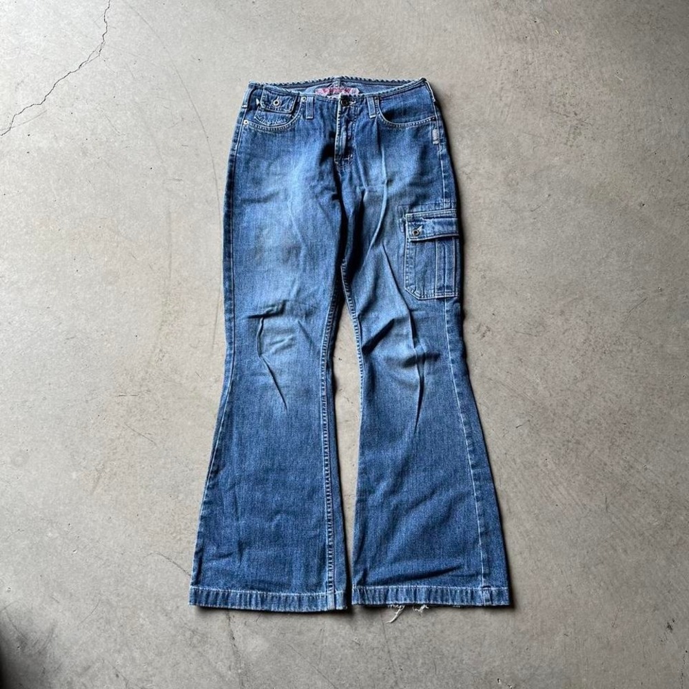 Vintage Silver Brand Flared Jeans Size 30 Waist Y2K